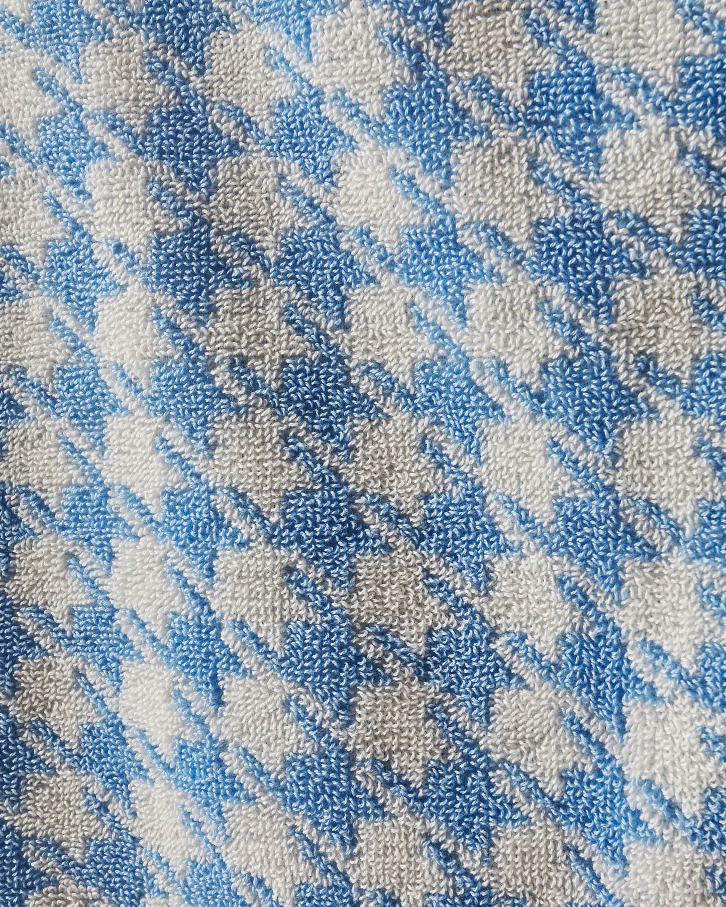 Kip & Co - Houndstooth Blue Terry Bath Sheet