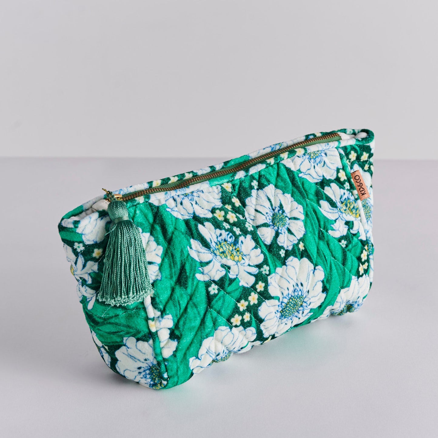 Kip & Co - Tumbling flowers velvet toiletry bag