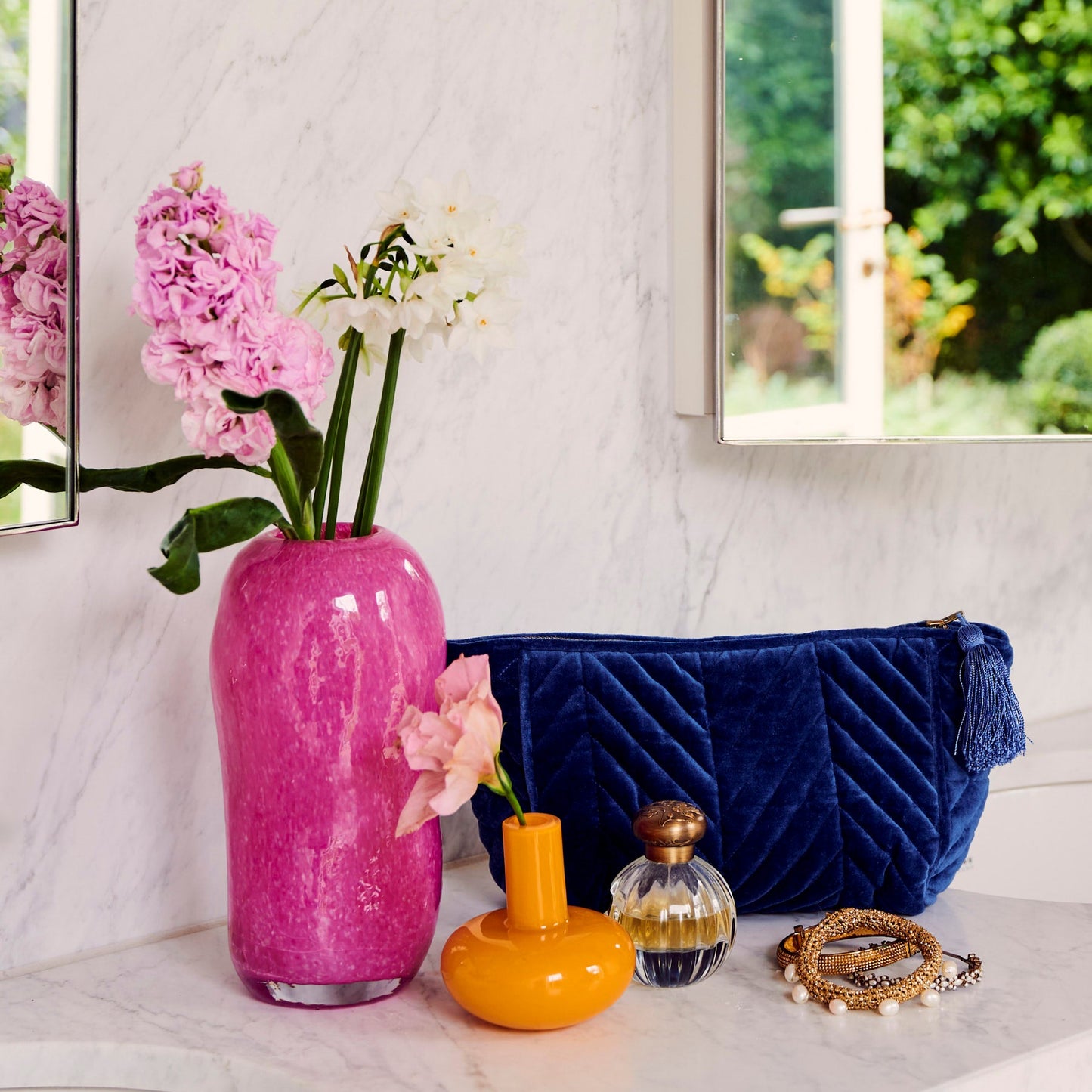 Kip & Co - Ocean dreamer velvet toiletry bag