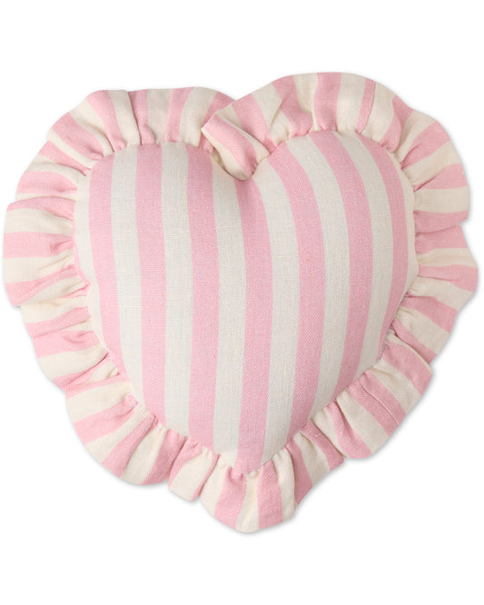 Kip&Co - Cotton Candy Heart Frill Upholstery Cushion One Size