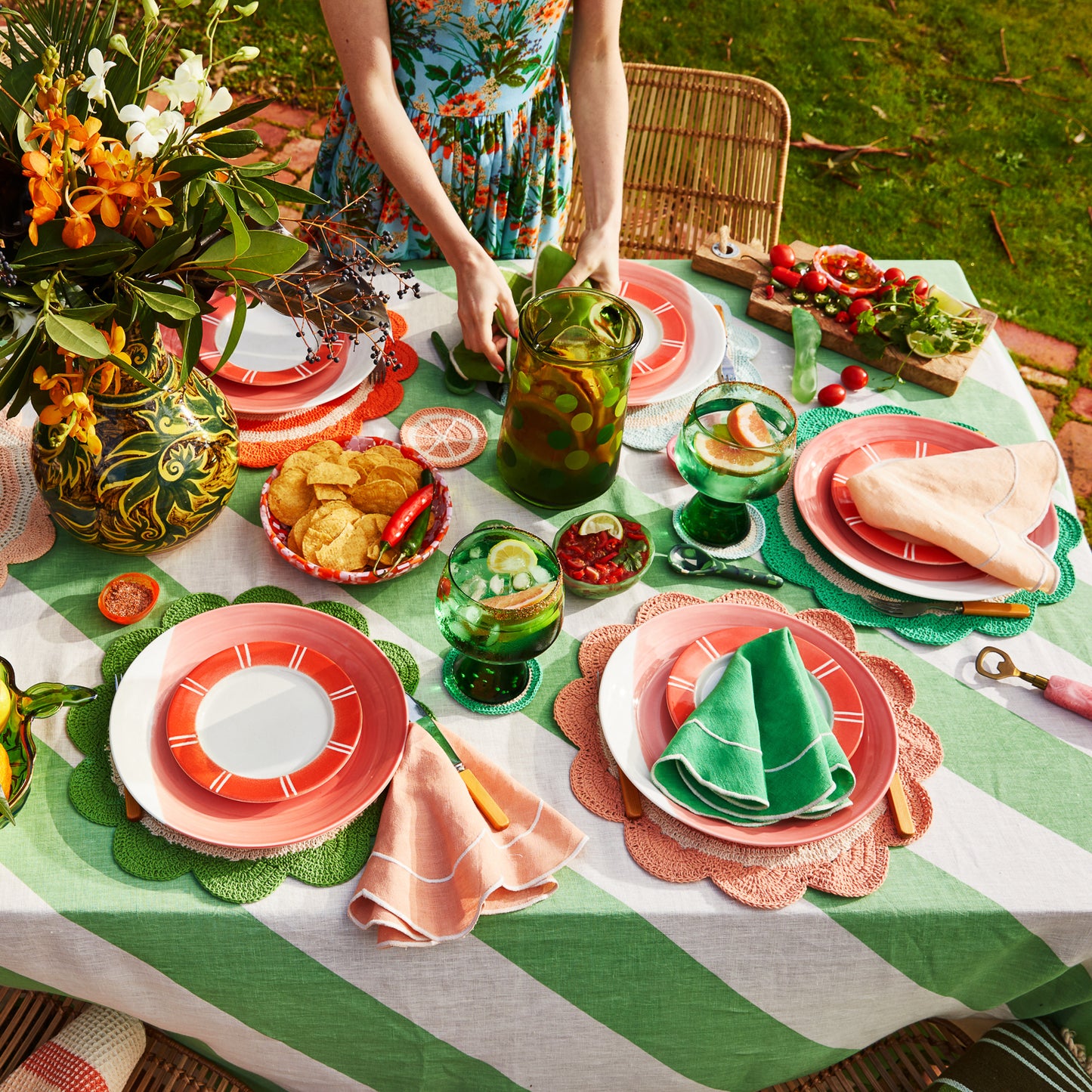 Sage x Clare - Foy Placemat Set Dahlia