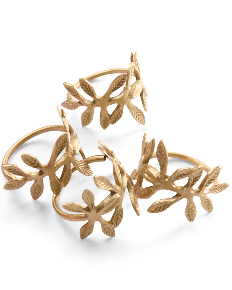 Kip&Co - Fleur brass napkin rings