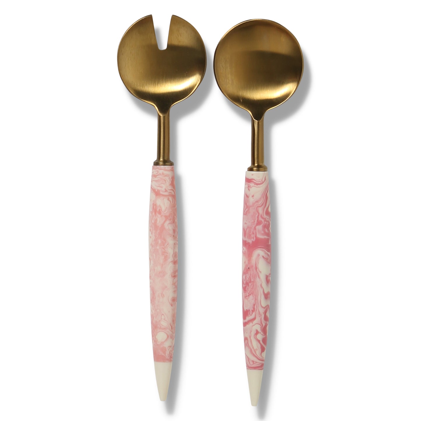 Kip&Co - Salad Servers Pink Marbled